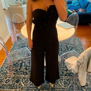 Black formal jumpsuit. Cute DO+BE option for petite girls
